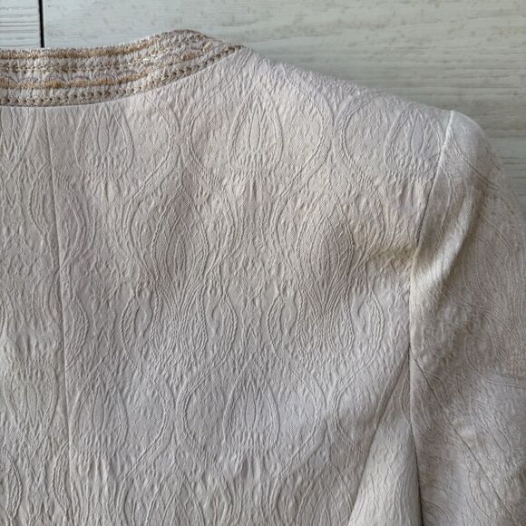 Soieblu Women’s Jacket Small Blush Gold Buttons Military Inspired Western Blazer - Picture 7 of 10